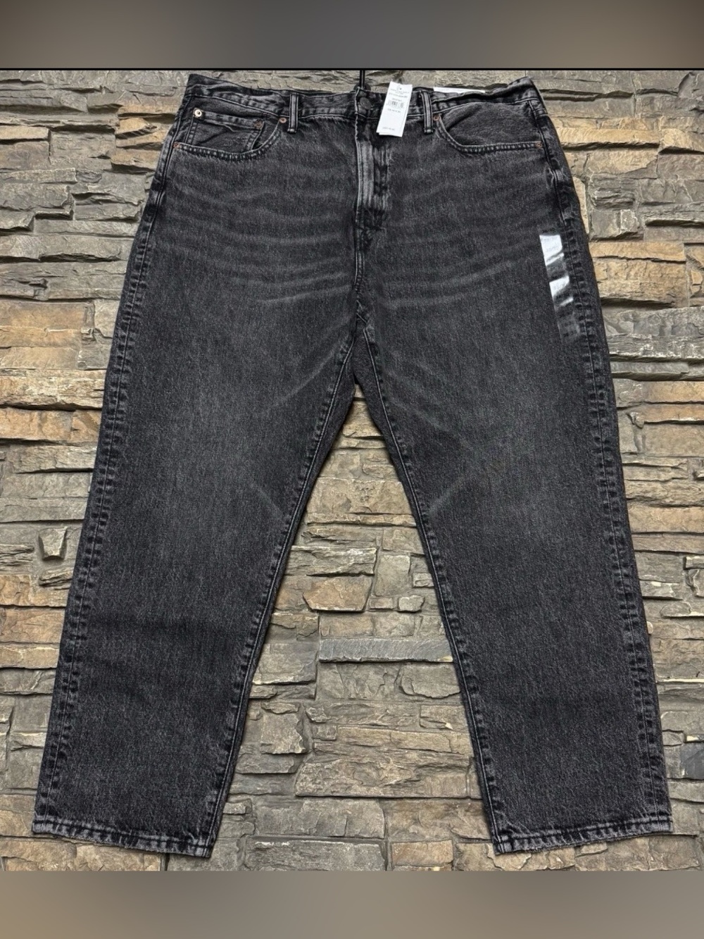 NEW American Eagle 90s Baggy Jeans Men’s 38x30 Gray Stone Wash 90s VTG Black NWT